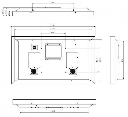 View from above, right and rear - with cover